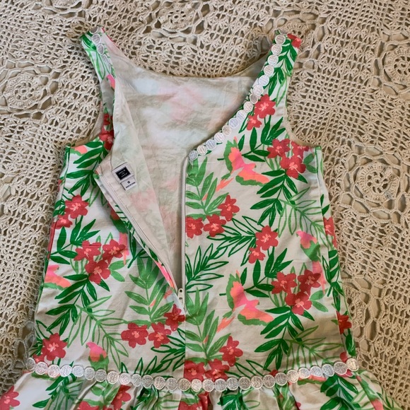 Janie and Jack Spring Dress size 5 pink green zip - Picture 5 of 7